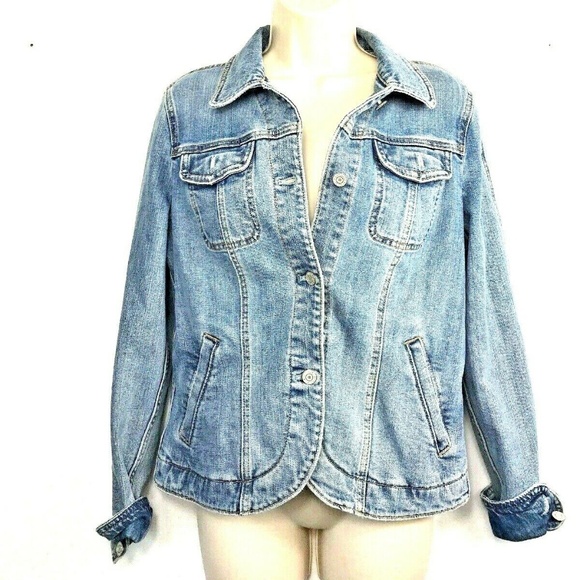 GAP Jackets & Blazers - GAP Stretch Light Wash Denim Blue Jean Jacket M